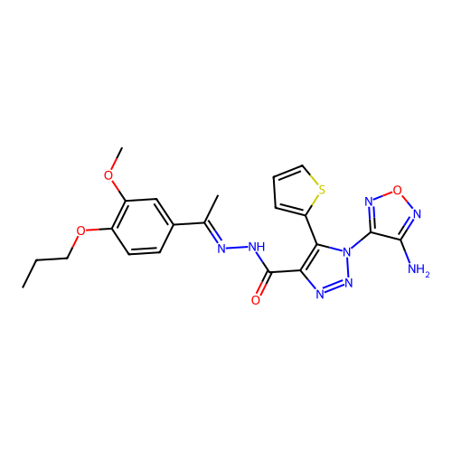 C21H22N8O4S structure