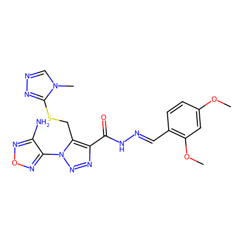 C18H19N11O4S structure