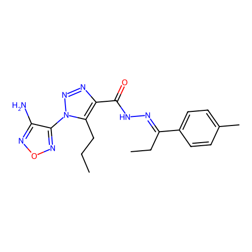 C18H22N8O2 structure