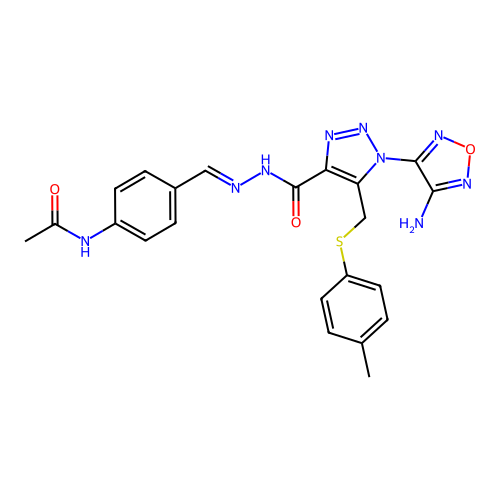 C22H21N9O3S structure