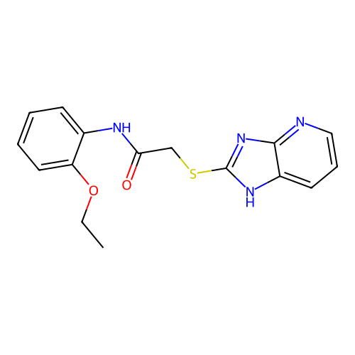 N-(2-ethoxyphenyl)-2-(1H-imidazo[4,5-b]pyridin-2-ylsulfanyl)acetamide structure