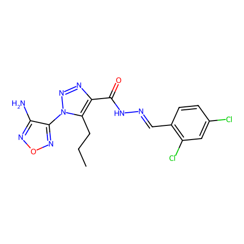 C15H14Cl2N8O2 structure