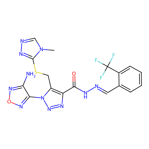C17H14F3N11O2S structure