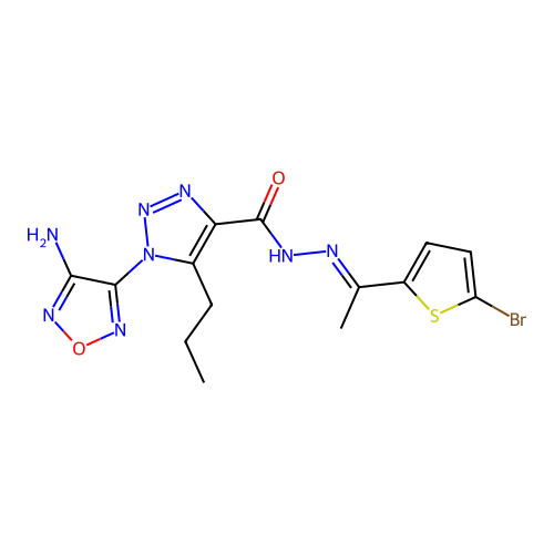 C14H15BrN8O2S structure