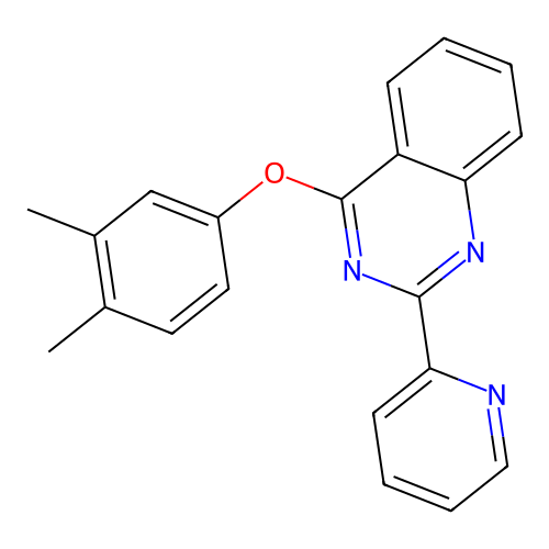 4-(3,4-Dimethylphenoxy)-2-(pyridin-2-yl)quinazoline structure