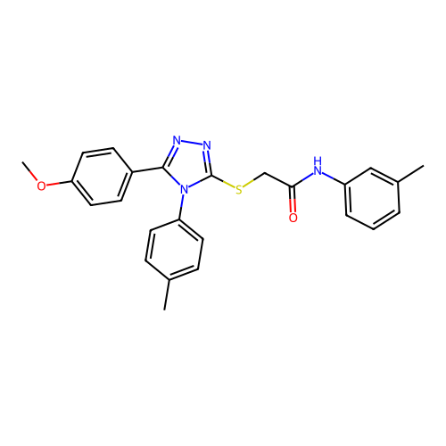 2-{[5-(4-methoxyphenyl)-4-(4-methylphenyl)-4H-1,2,4-triazol-3-yl]sulfanyl}-N-(3-methylphenyl)acetamide structure