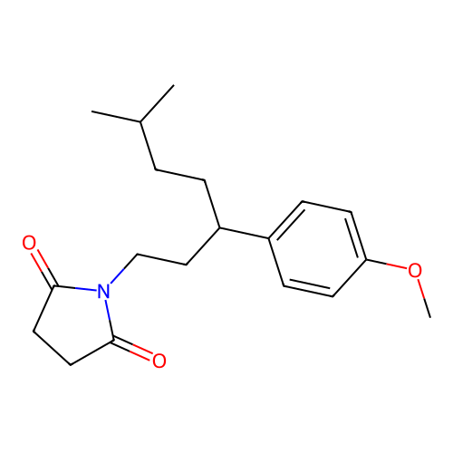 1-[3-(4-Methoxyphenyl)-6-methylheptyl]pyrrolidine-2,5-dione structure