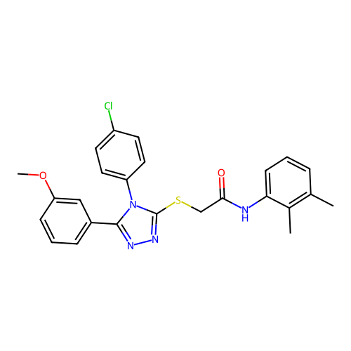 2-{[4-(4-chlorophenyl)-5-(3-methoxyphenyl)-4H-1,2,4-triazol-3-yl]sulfanyl}-N-(2,3-dimethylphenyl)acetamide structure