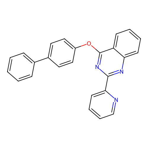 4-(Biphenyl-4-yloxy)-2-(pyridin-2-yl)quinazoline structure