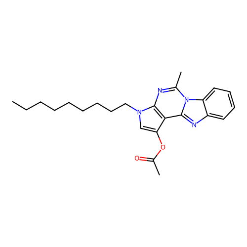5-methyl-3-nonyl-3H-benzo[4,5]imidazo[1,2-c]pyrrolo[3,2-e]pyrimidin-1-yl acetate structure