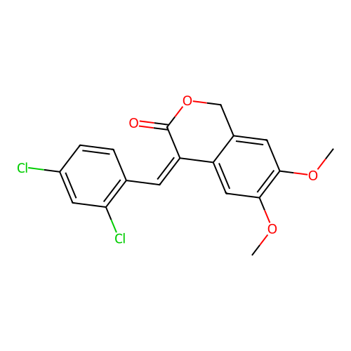 4-(2,4-Dichlorobenzylidene)-6,7-dimethoxyisochroman-3-one structure