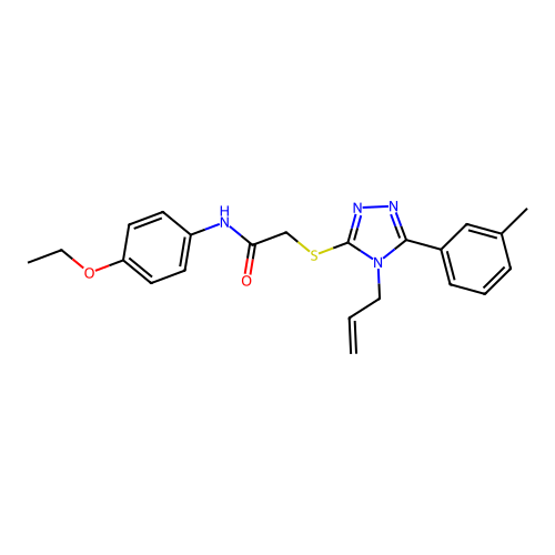 N-(4-ethoxyphenyl)-2-{[5-(3-methylphenyl)-4-(prop-2-en-1-yl)-4H-1,2,4-triazol-3-yl]sulfanyl}acetamide structure