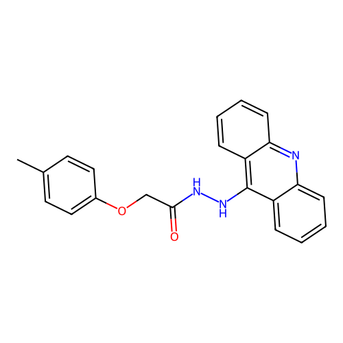 N'-(acridin-9-yl)-2-(4-methylphenoxy)acetohydrazide structure