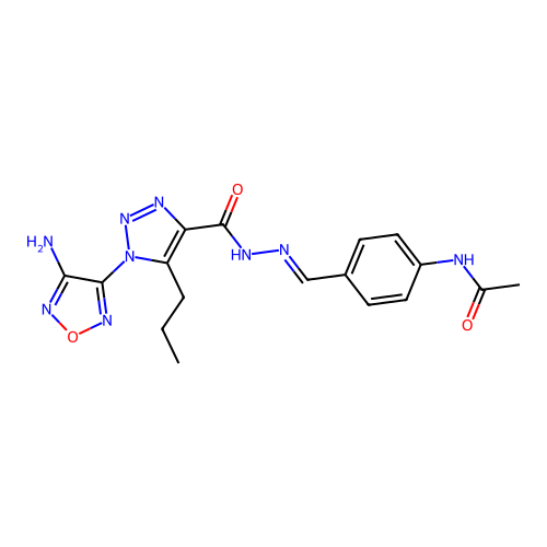 C17H19N9O3 structure
