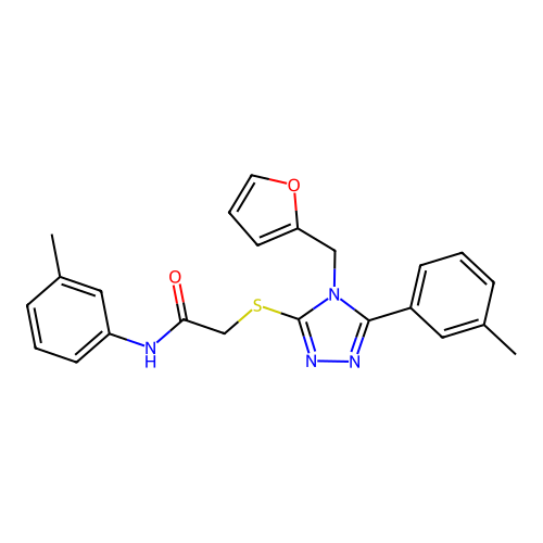 2-{[4-(furan-2-ylmethyl)-5-(3-methylphenyl)-4H-1,2,4-triazol-3-yl]sulfanyl}-N-(3-methylphenyl)acetamide structure