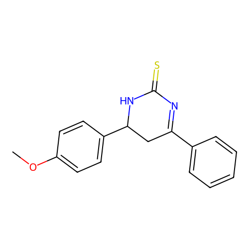 6-(4-Methoxy-phenyl)-4-phenyl-5,6-dihydro-1H-pyrimidine-2-thione structure