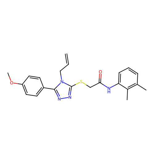 N-(2,3-dimethylphenyl)-2-[5-(4-methoxyphenyl)-4-prop-2-enyl(1,2,4-triazol-3-yl thio)]acetamide structure