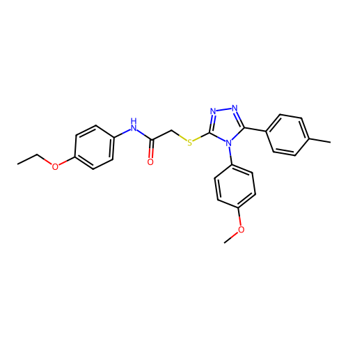N-(4-ethoxyphenyl)-2-{[4-(4-methoxyphenyl)-5-(4-methylphenyl)-4H-1,2,4-triazol-3-yl]sulfanyl}acetamide structure