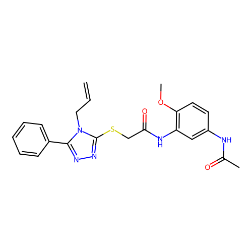 N-(5-acetamido-2-methoxyphenyl)-2-((4-allyl-5-phenyl-4H-1,2,4-triazol-3-yl)thio)acetamide structure