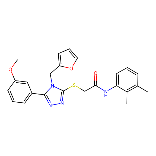 N-(2,3-dimethylphenyl)-2-{[4-(furan-2-ylmethyl)-5-(3-methoxyphenyl)-4H-1,2,4-triazol-3-yl]sulfanyl}acetamide structure