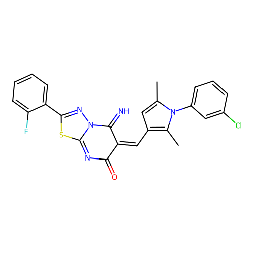 C24H17ClFN5OS structure