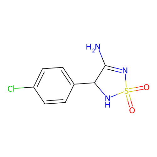 4-(4-Chlorophenyl)-1,2,5-thiadiazolidin-3-imine 1,1-dioxide structure