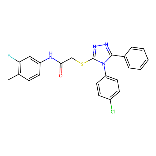 C23H18ClFN4OS structure