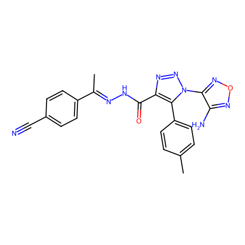 C21H17N9O2 structure