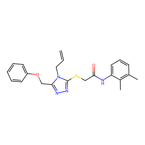N-(2,3-dimethylphenyl)-2-{[5-(phenoxymethyl)-4-(prop-2-en-1-yl)-4H-1,2,4-triazol-3-yl]sulfanyl}acetamide structure