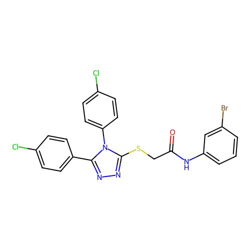 C22H15BrCl2N4OS structure