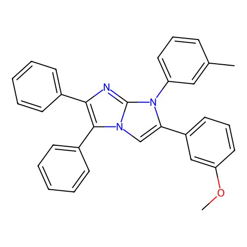 2-(3-methoxyphenyl)-1-(3-methylphenyl)-5,6-diphenyl-1H-imidazo[1,2-a]imidazole structure