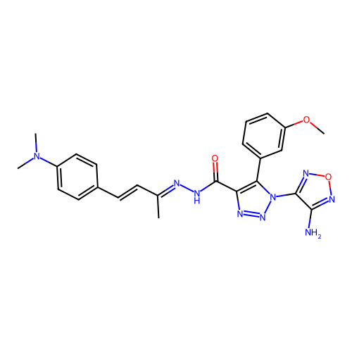 C24H25N9O3 structure