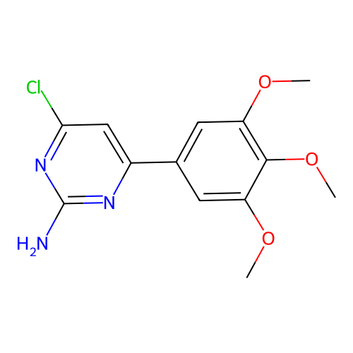 2-Amino-4-chloro-6-[3,4,5-trimethoxyphenyl]pyrimidine structure