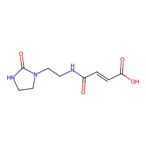4-Oxo-4-[2-(2-oxoimidazolidin-1-yl)ethylamino]but-2-enoic acid structure