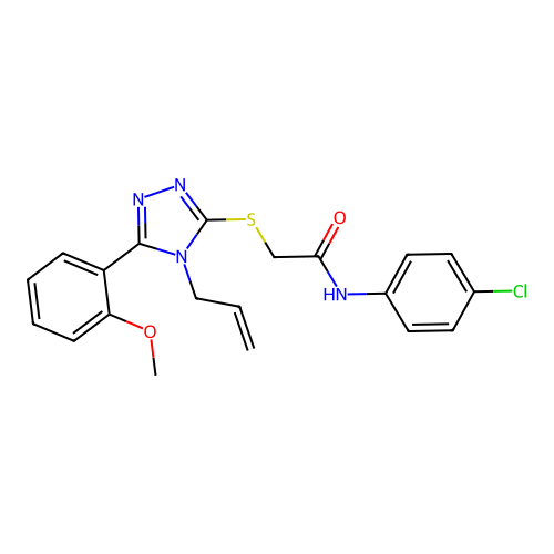 N-(4-chlorophenyl)-2-{[5-(2-methoxyphenyl)-4-(prop-2-en-1-yl)-4H-1,2,4-triazol-3-yl]sulfanyl}acetamide structure