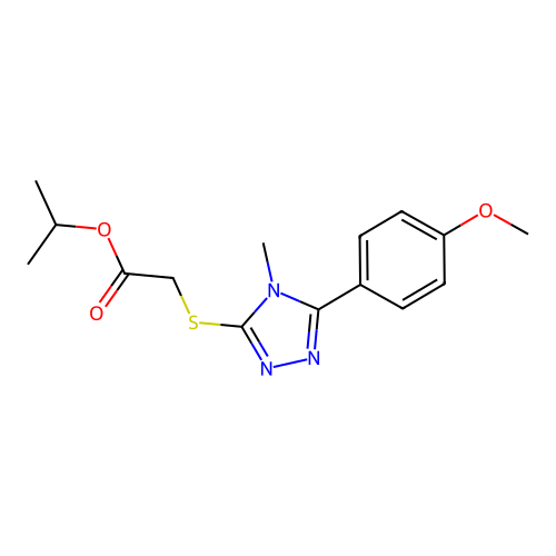 Propan-2-yl 2-[[5-(4-methoxyphenyl)-4-methyl-1,2,4-triazol-3-yl]sulfanyl]acetate structure