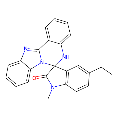 5'-ethyl-1'-methyl-5H-spiro[benzimidazo[1,2-c]quinazoline-6,3'-indol]-2'(1'H)-one structure