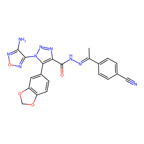 C21H15N9O4 structure