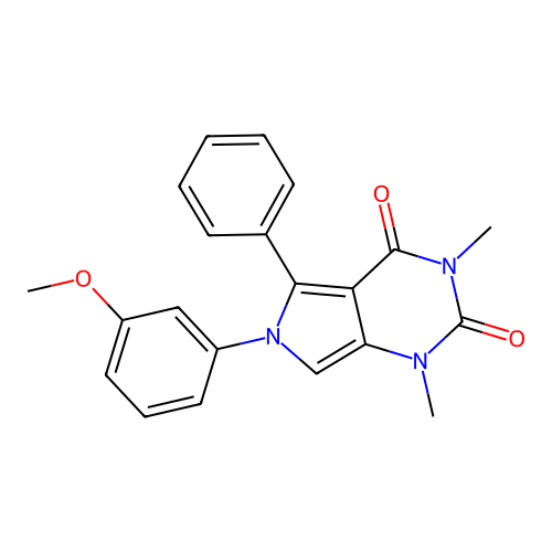 6-(3-methoxyphenyl)-1,3-dimethyl-5-phenyl-1H-pyrrolo[3,4-d]pyrimidine-2,4(3H,6H)-dione structure