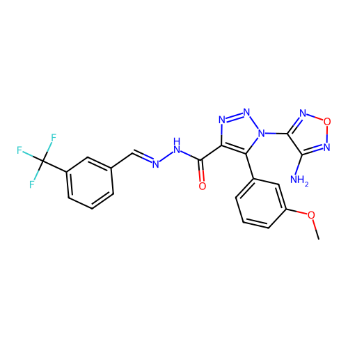 C20H15F3N8O3 structure