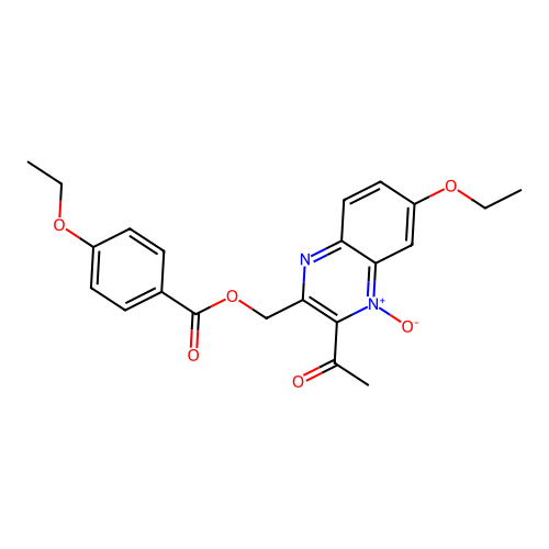 (3-Acetyl-6-ethoxy-4-oxidoquinoxalin-4-ium-2-yl)methyl 4-ethoxybenzoate structure