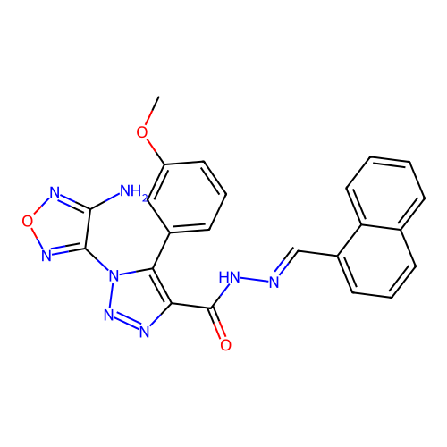 C23H18N8O3 structure