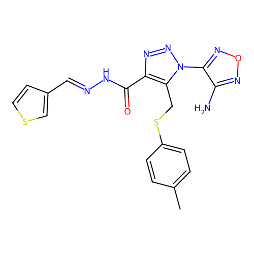 C18H16N8O2S2 structure