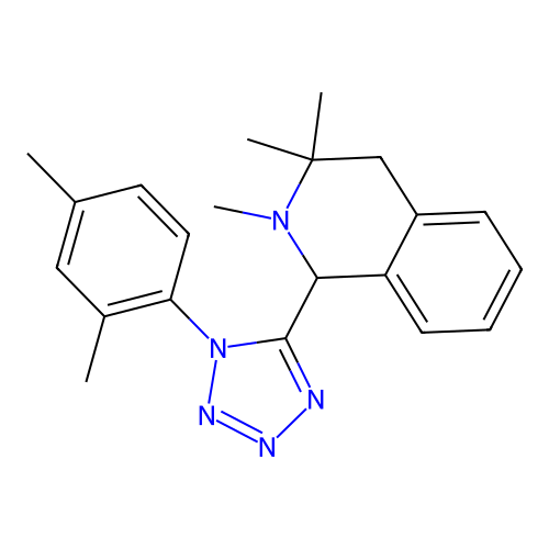 1-[1-(2,4-dimethylphenyl)tetrazol-5-yl]-2,3,3-trimethyl-1,4-dihydroisoquinoline structure