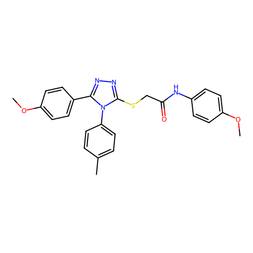 N-(4-methoxyphenyl)-2-{[5-(4-methoxyphenyl)-4-(4-methylphenyl)-4H-1,2,4-triazol-3-yl]sulfanyl}acetamide structure