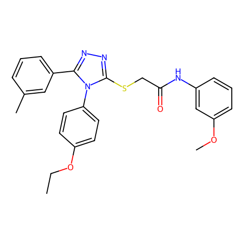 2-{[4-(4-ethoxyphenyl)-5-(3-methylphenyl)-4H-1,2,4-triazol-3-yl]sulfanyl}-N-(3-methoxyphenyl)acetamide structure
