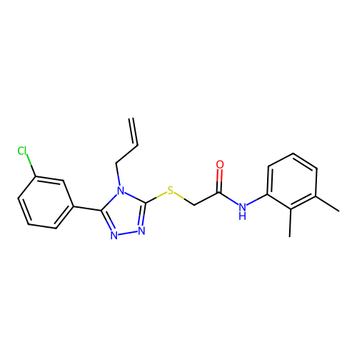 2-{[5-(3-chlorophenyl)-4-(prop-2-en-1-yl)-4H-1,2,4-triazol-3-yl]sulfanyl}-N-(2,3-dimethylphenyl)acetamide structure