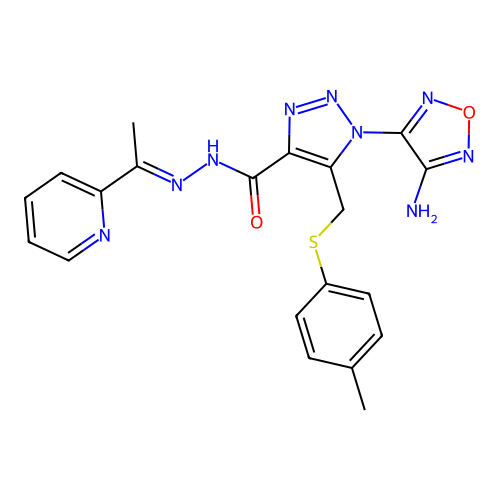 C20H19N9O2S structure