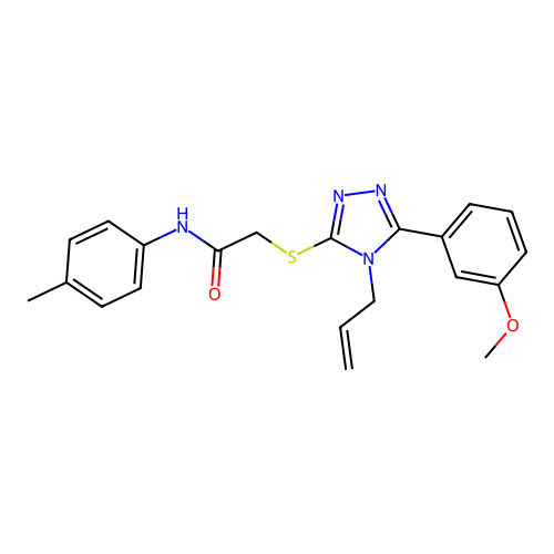 2-{[5-(3-methoxyphenyl)-4-(prop-2-en-1-yl)-4H-1,2,4-triazol-3-yl]sulfanyl}-N-(4-methylphenyl)acetamide structure