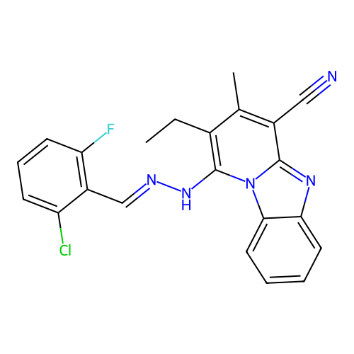 C22H17ClFN5 structure